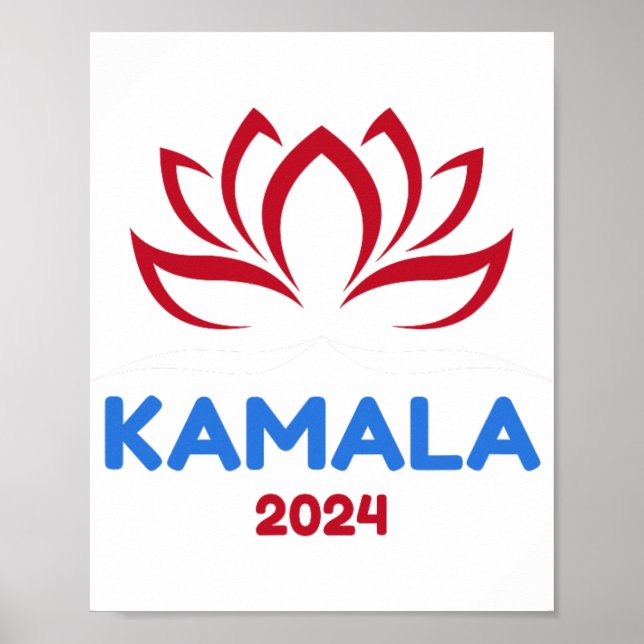 Poster Pelo Presidente 2024 Sanskrit Lotus Design (Frente)