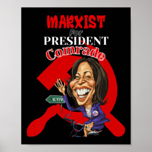Poster Pelo Presidente Camarada Kamala Harris Presidente 