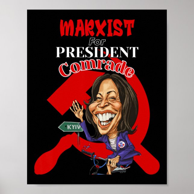 Poster Pelo Presidente Camarada Kamala Harris Presidente  (Frente)