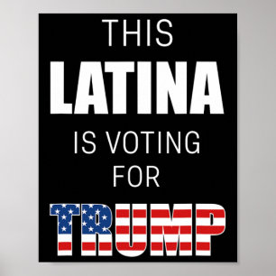 Poster Pelo Presidente Eleitoral Trump 2020 Mulheres hisp