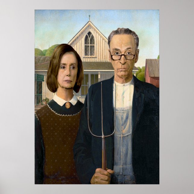 Poster Pelosi e Schumer American Gothic (Frente)