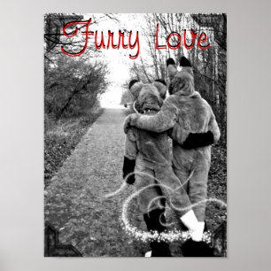 Poster peludo do amor