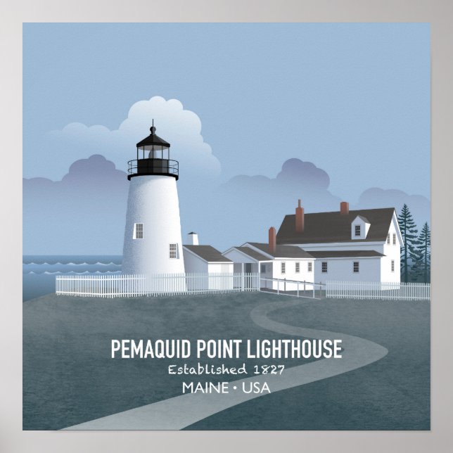 Poster Pemaquid Point Lighthouse (Frente)