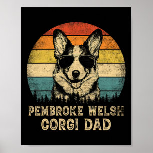 Poster Pembroke galês Corgi Pai Amantes de cães Dia dos P