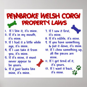 POSTER PEMBROKE WELSH CORGI PL2