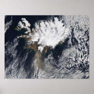 Poster Pena da cinza do vulcão de Eyjafjallajokull,