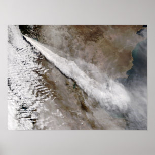 Póster Pena da erupção do vulcão de Chaiten, o Chile