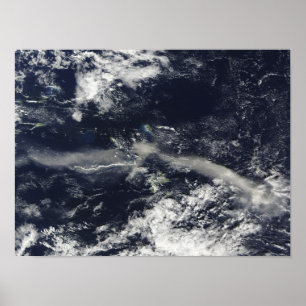 Póster Pena das colinas de Soufriere, Montserrat da cinza