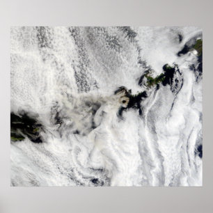 Póster Pena do vulcão de Okmok, ilhas Aleutian