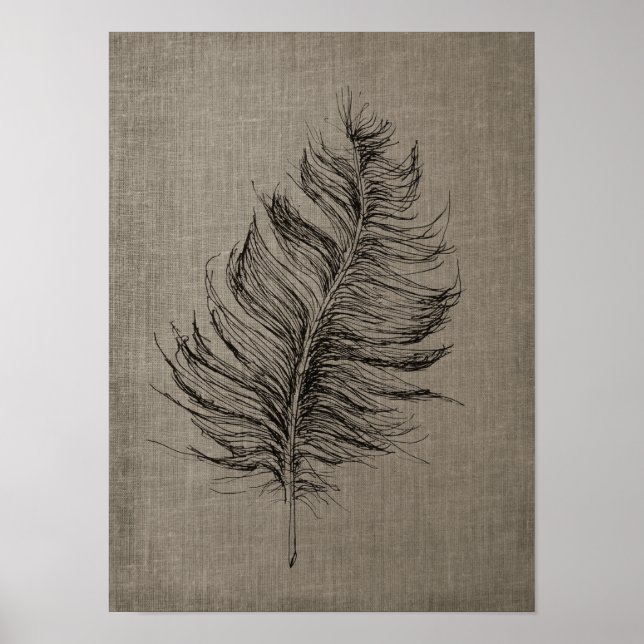 Poster pena n.o 1 com Faux Linen Taupe Art (Frente)