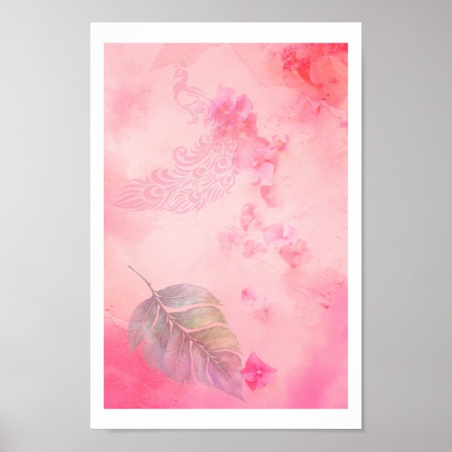 Poster Pena Rosa e Pavão (Frente)