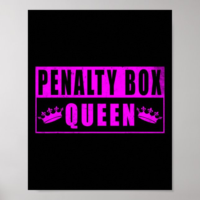 Poster Penalty Box Queen Funny Ice Hockey (4)  (Frente)