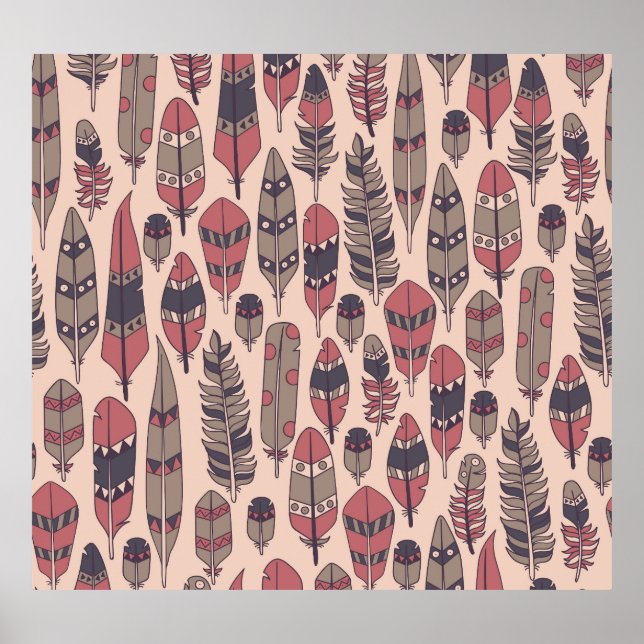 Poster penas abstrato: fundo de colheita colorido. (Frente)