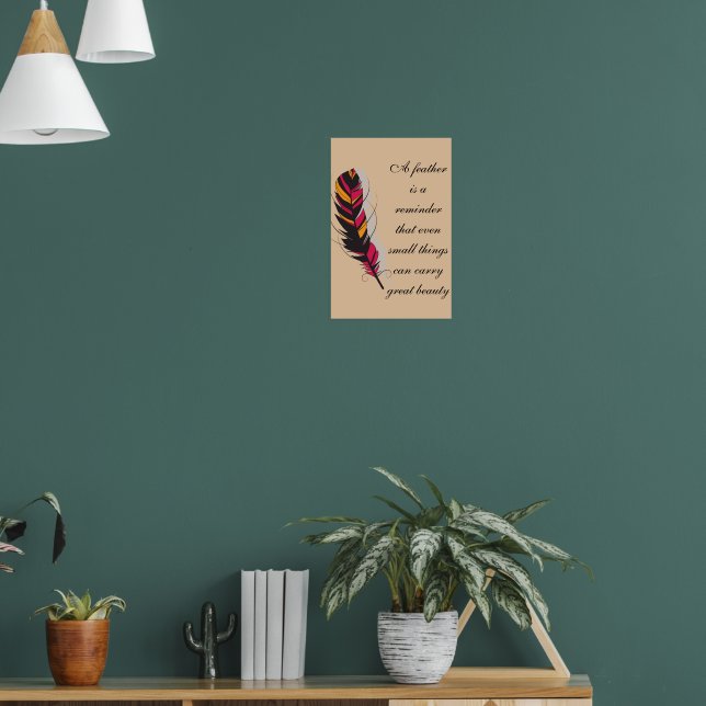Poster Penas Caprichosas: Uma Coleção de Arte Etérea (Sala de Estar 1)