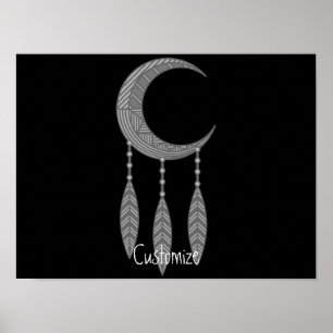 Poster Penas da Lua do Crescente Silver Thunder_Cove