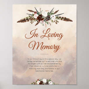 Poster Penas de floresta russa e Sangue Floral