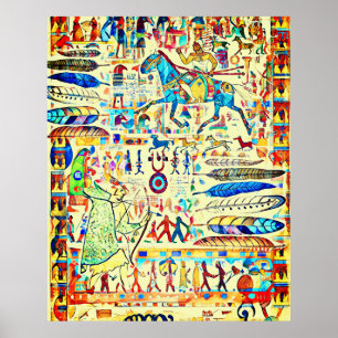 Poster Penas e padrões de guerreiros