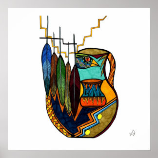 Poster Penas e Reprodução de Espírito Pote