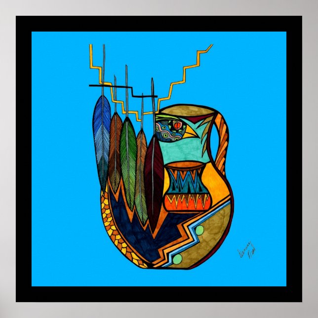 Póster Penas e Reprodução de Espírito Pote (Frente)