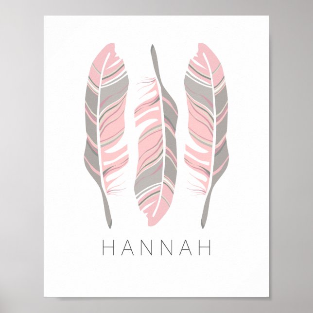 Poster Penas Rústicas Ficam Selvagens Arte Personalizada  (Frente)