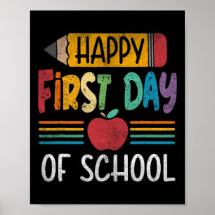 Poster Pencil Feliz Primeiro Dia de Professores Garota