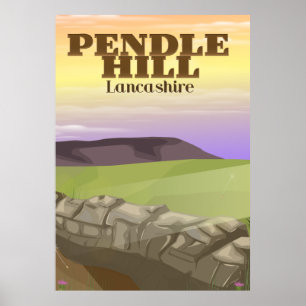 Poster Pendle Hill Lancashire