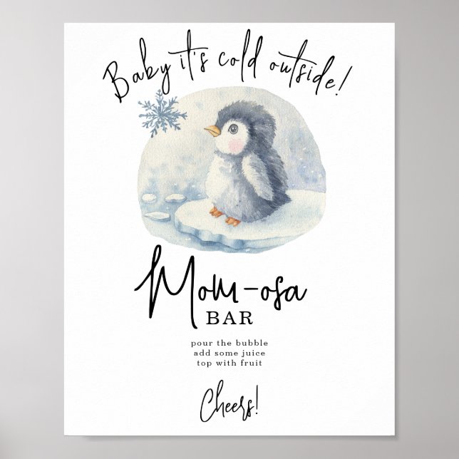 Poster Penguin - bar da mãe-osa (Frente)