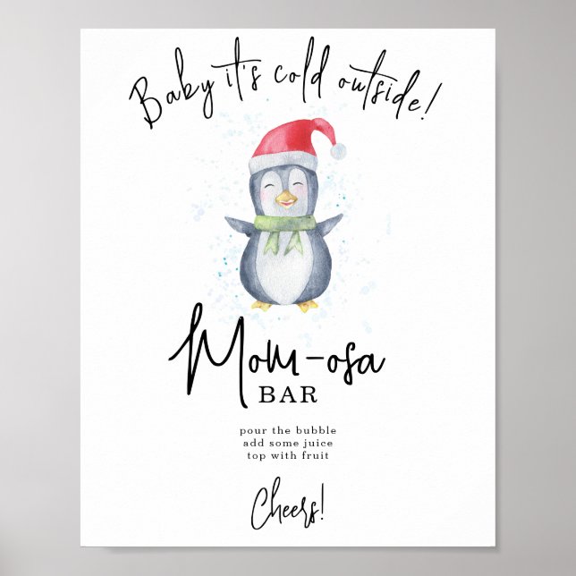 Poster Penguin - bar da mãe-osa (Frente)