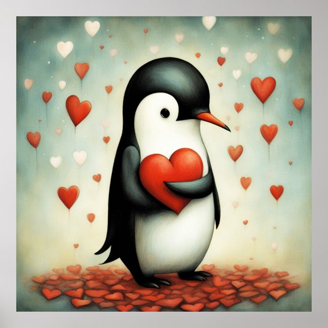Poster Penguin Love 1 (Frente)