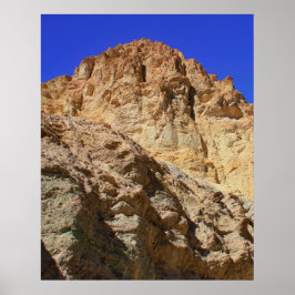 Poster Penhasco do Deserto Dourado Sob o Céu Azul