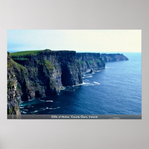 Poster Penhascos de Moher, condado Clare, Ireland