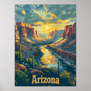 Poster penhascos do deserto da arizona