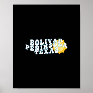 Poster Península Bolivar Texas Tx Nascer do Sol Lembrança