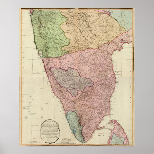 Poster Península da Índia composta (Frente)