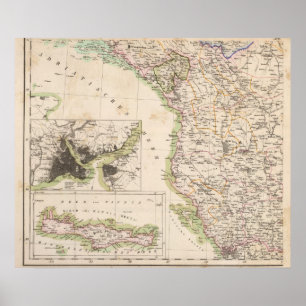Póster Península de Balcãs, Turquia, Albânia