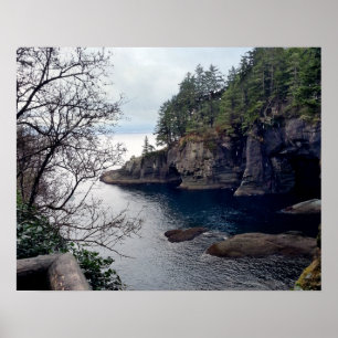 Póster Península de Olimpiadas de Cape Flattery - Washin