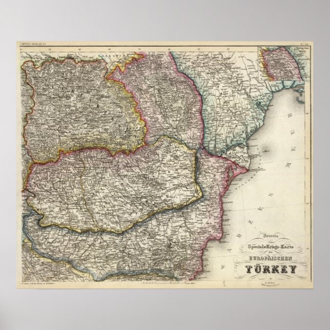 Poster Península dos Balcãs, Bulgária (Frente)