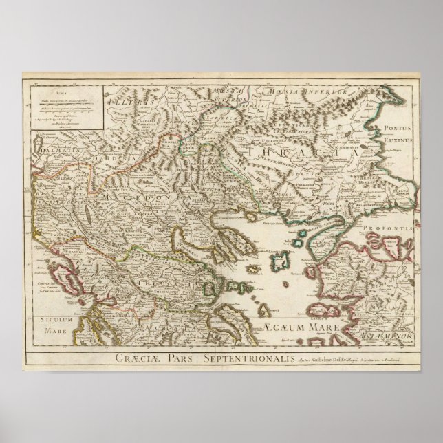 Póster Península dos Balcãs, Grécia, Macedônia 2 (Frente)