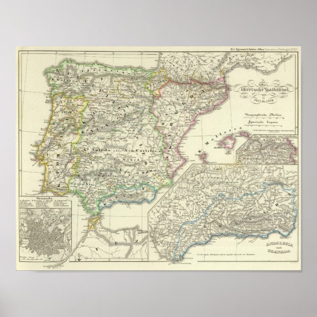 Poster Península Ibérica de 1257 a 1479 (Frente)
