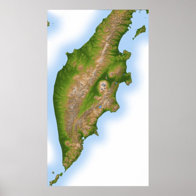 Póster Península Russa de Kamchatka (Frente)