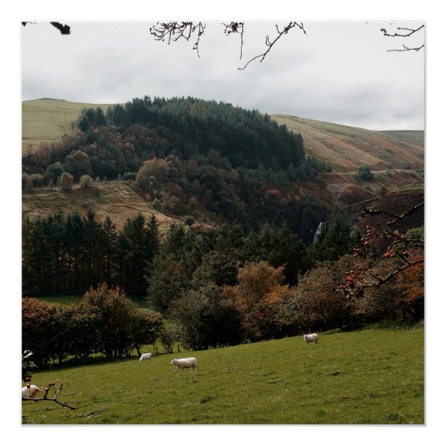 Póster Pennant Valley Wales (Frente)