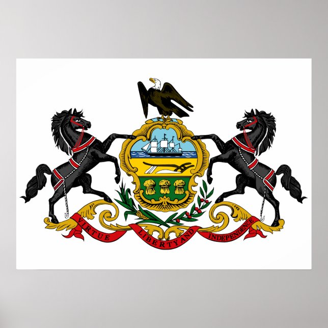 Poster Pennsylvania flag (Frente)