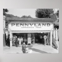 Penny Arcade, 1928. Foto Antiga