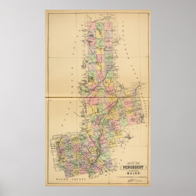 Póster Penobscot Co, Maine (Frente)