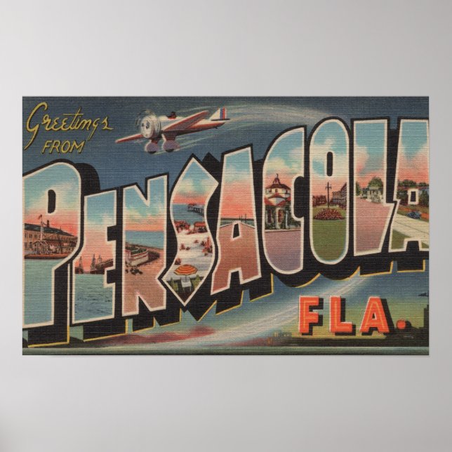 Poster Pensacola, Flórida (Aviões) (Frente)