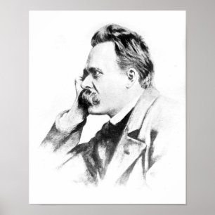 Póster pensador famoso: Friedrich Nietzsche