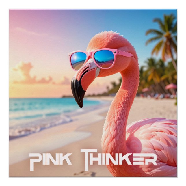 Póster PENSADOR ROSA Flamingo Rosa (Frente)