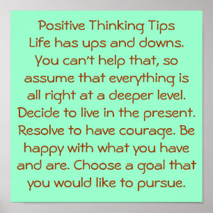 Poster Pensamento positivo