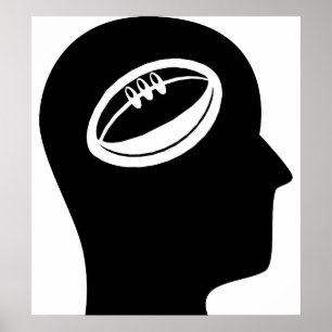 Poster Pensamento sobre o rugby