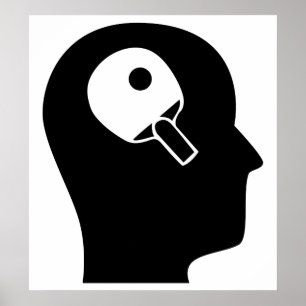 Póster Pensamento sobre o ténis de mesa